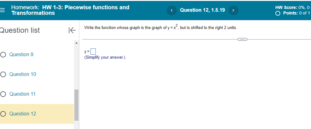 list 1 HW Score: 0%, 0 of 17 points O Points: 0