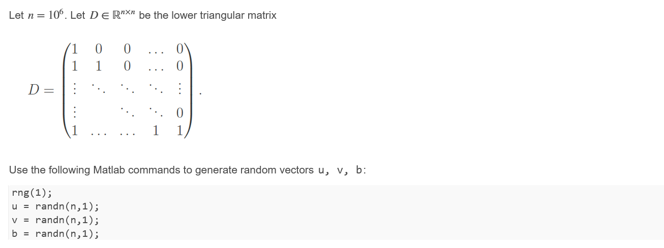 x =b (1) by the Sherman-Morrison formula: Let D E R"X" be