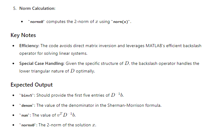 v Du # 0. If D + uv is invertible, then its
