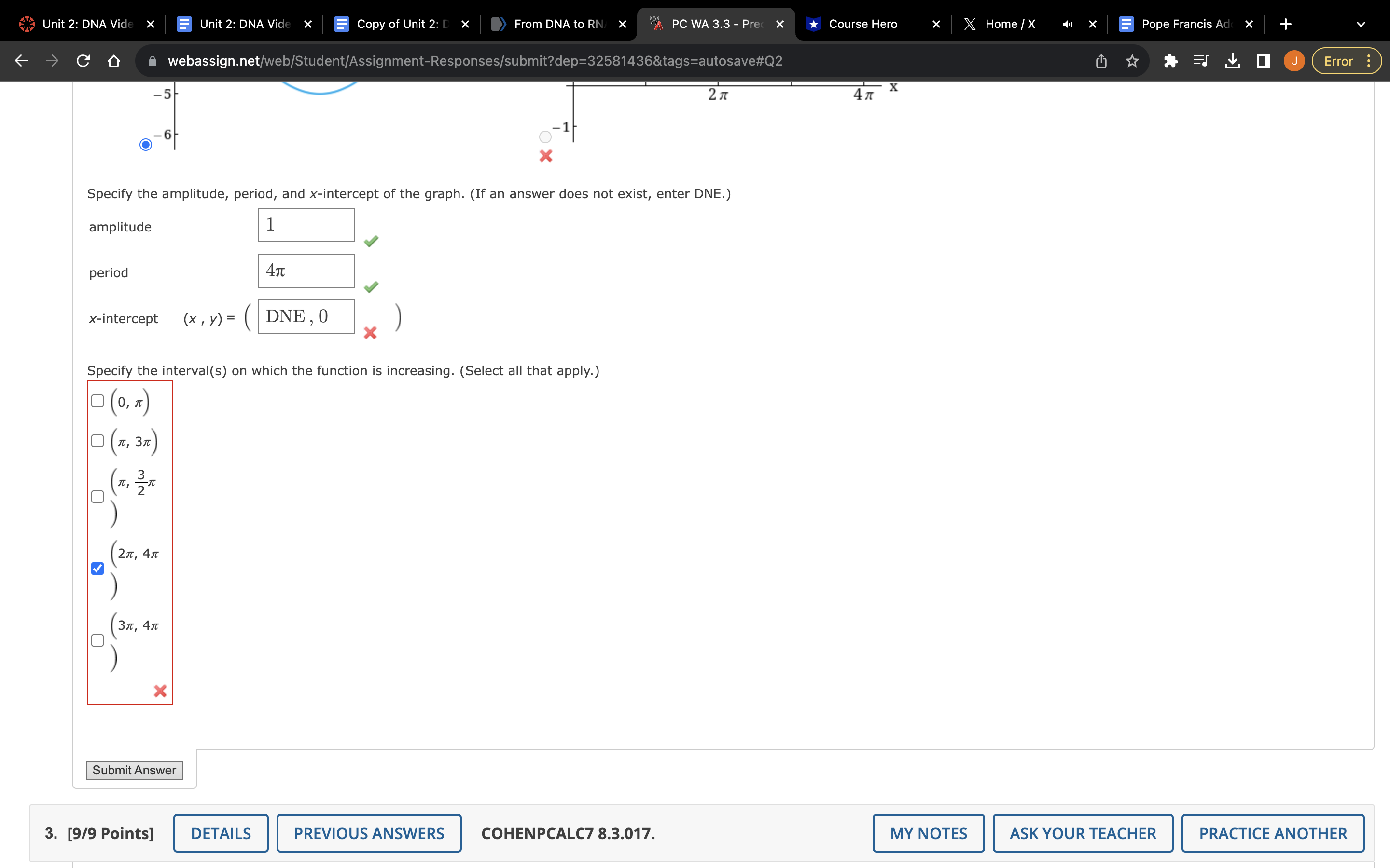 x PC WA 3.3 - Prec X Course Hero X X Home