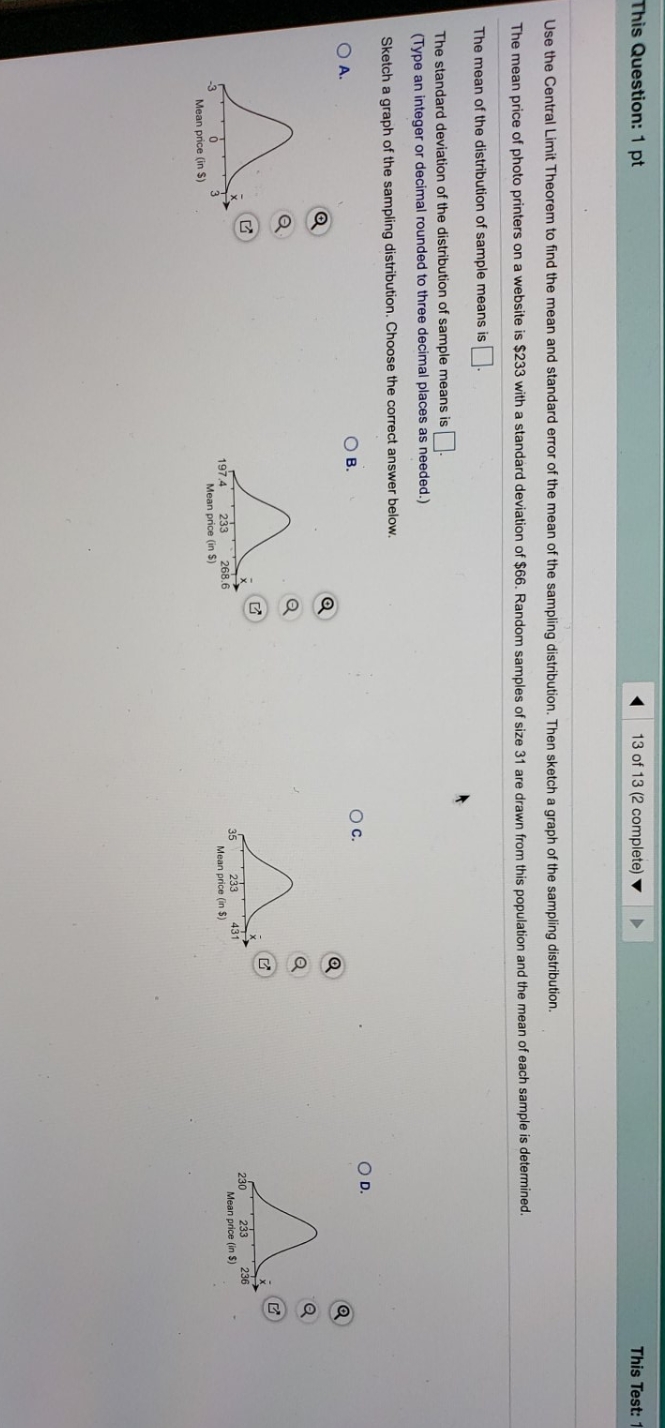 please clearly label the answer. This Question: 1 pt 13 of 13