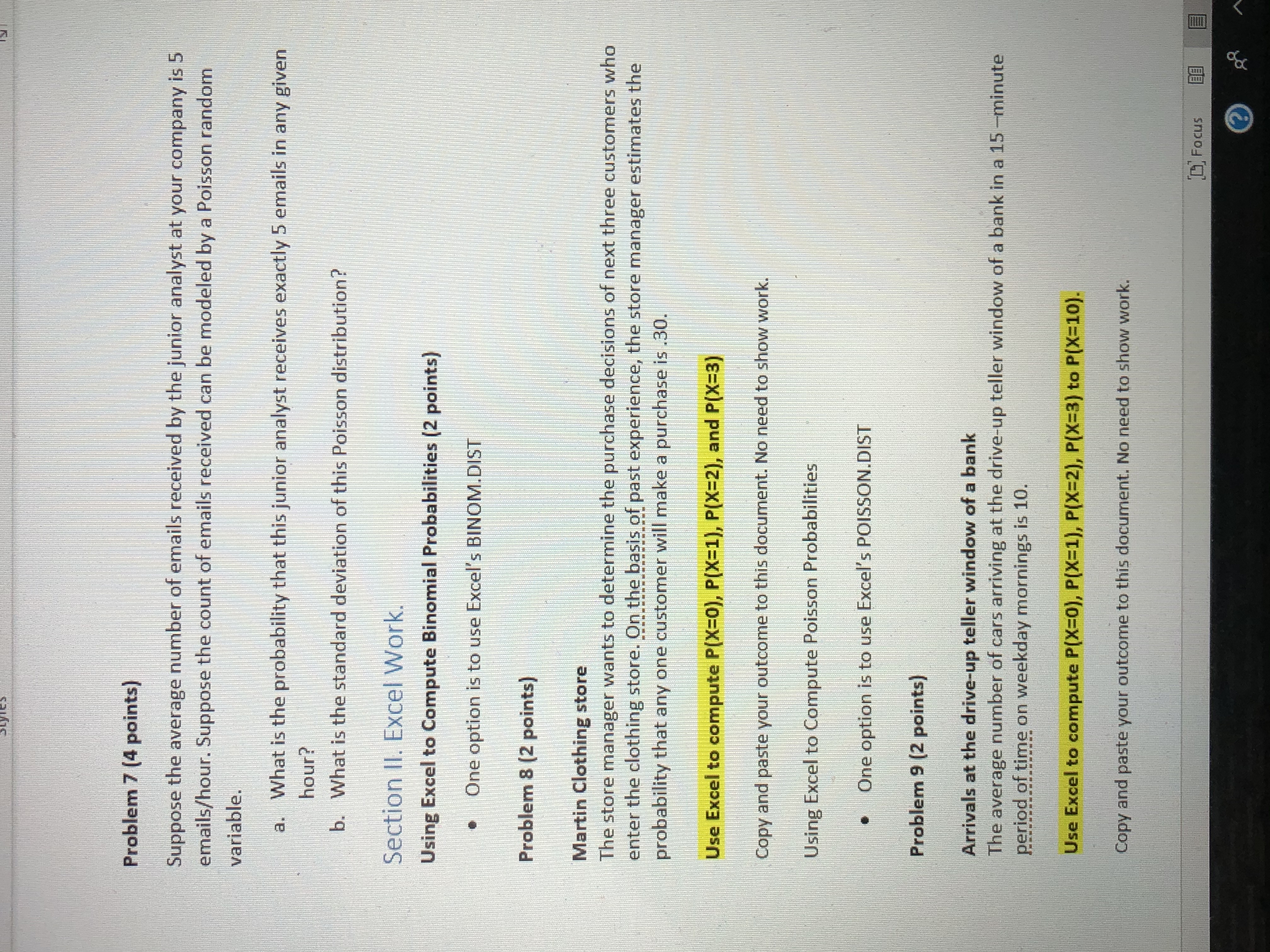 Can i get some help with these problems???? Problem 7 (4 points)