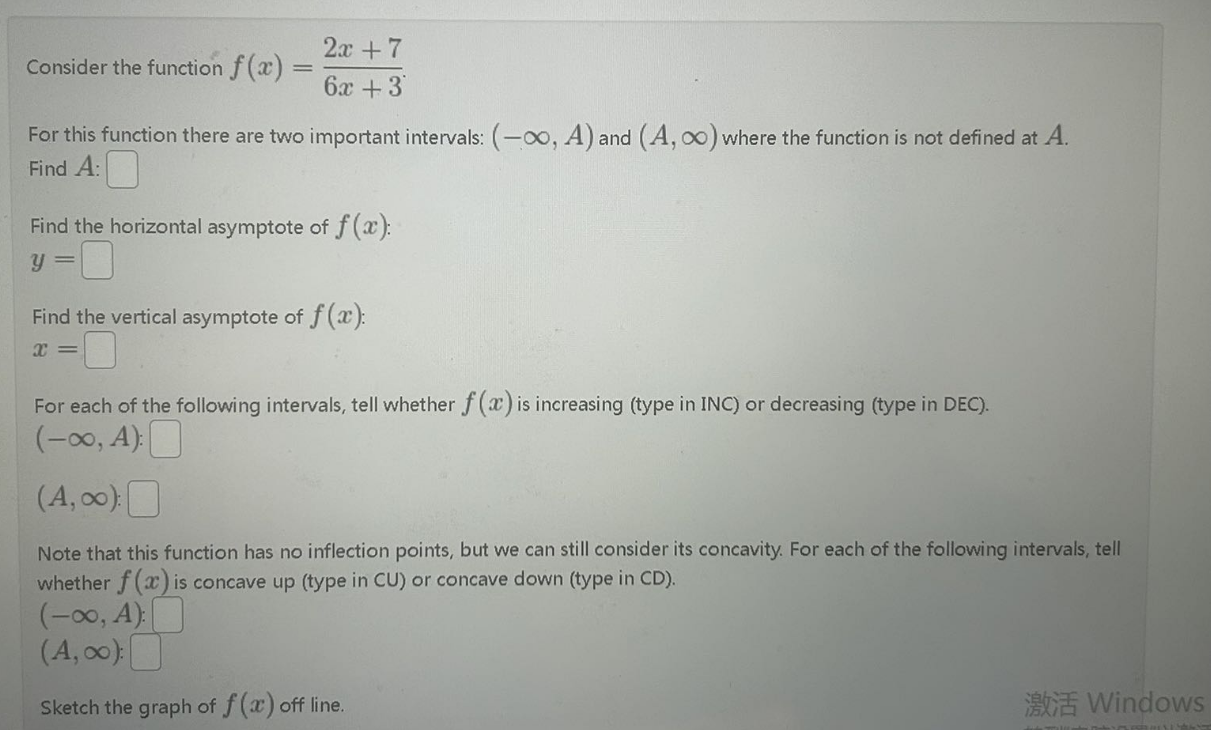 concave up (type in CU) or concave down (type in CD). (-Oo,