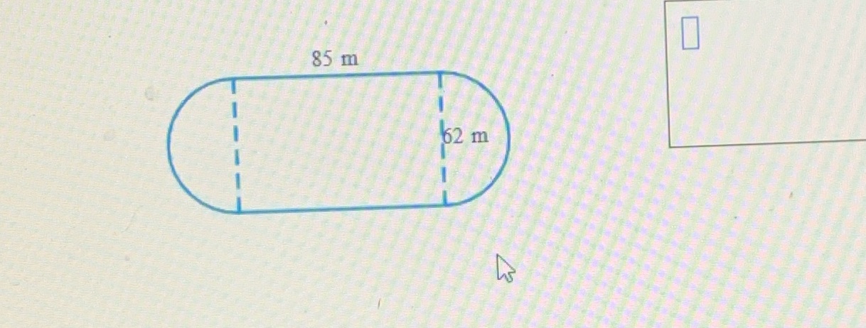 A training field is formed by joining a rectangle and two semi