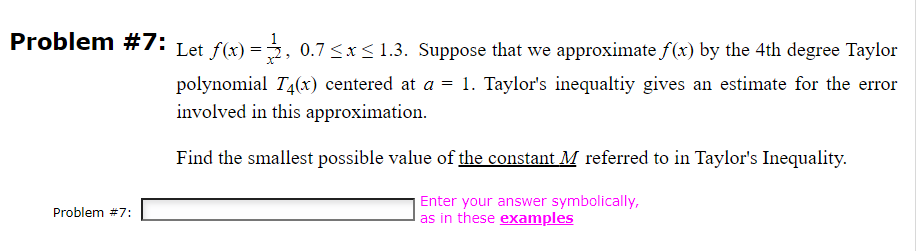  Problem #7: Let f(x) = 2, 0.7 Limn+1 (x - 2)12