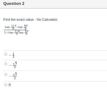 the following represents the correct verification of the identit cos (0 +