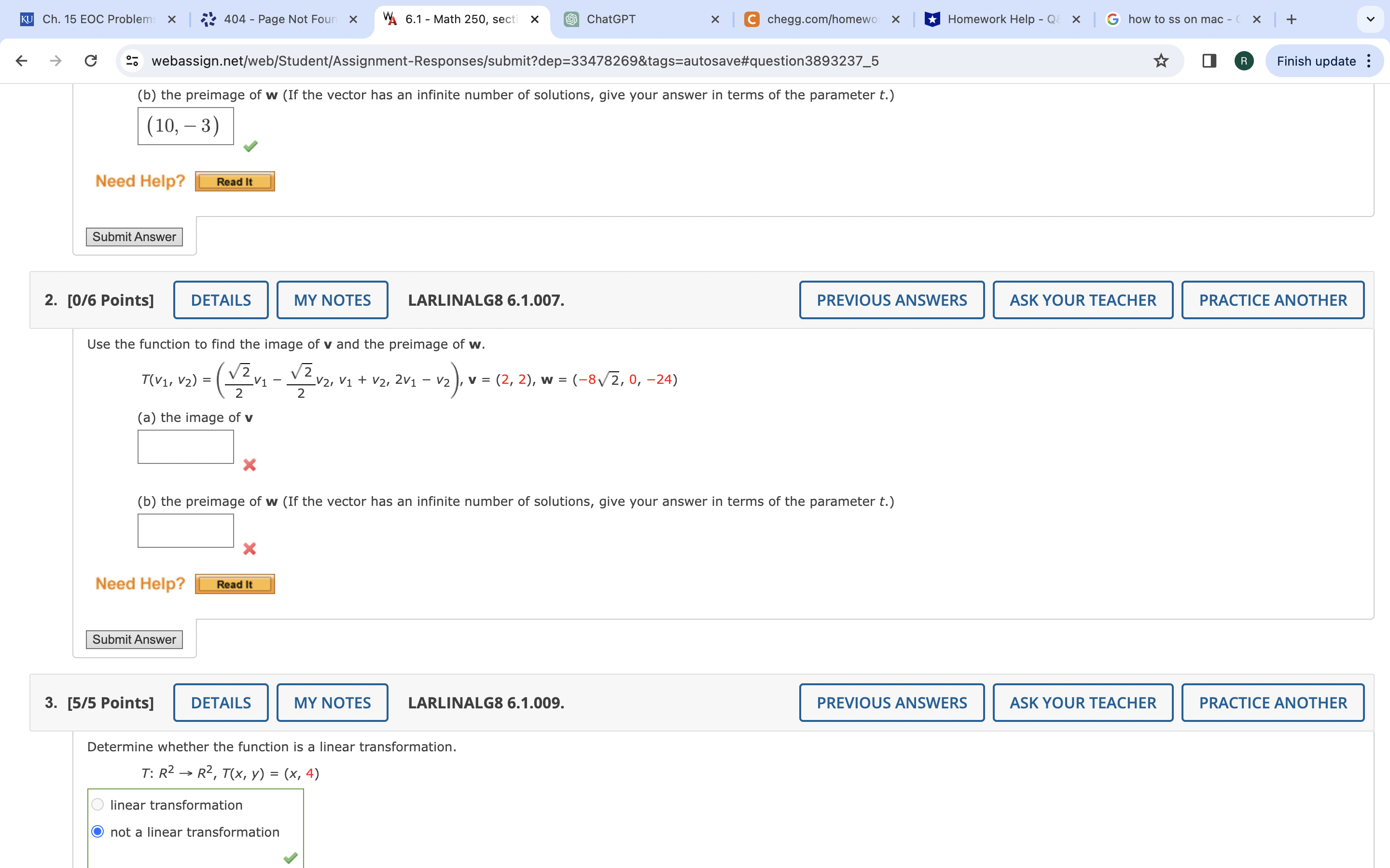  KU Ch. 15 EOC Problems X 404 - Page Not Four