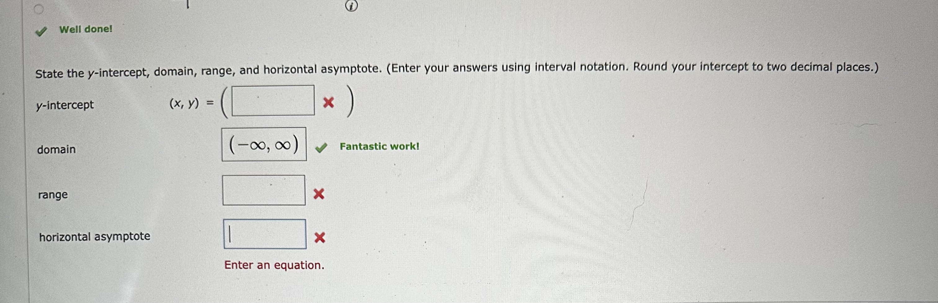 the graph of y = ex in the figure below. 9(X) =