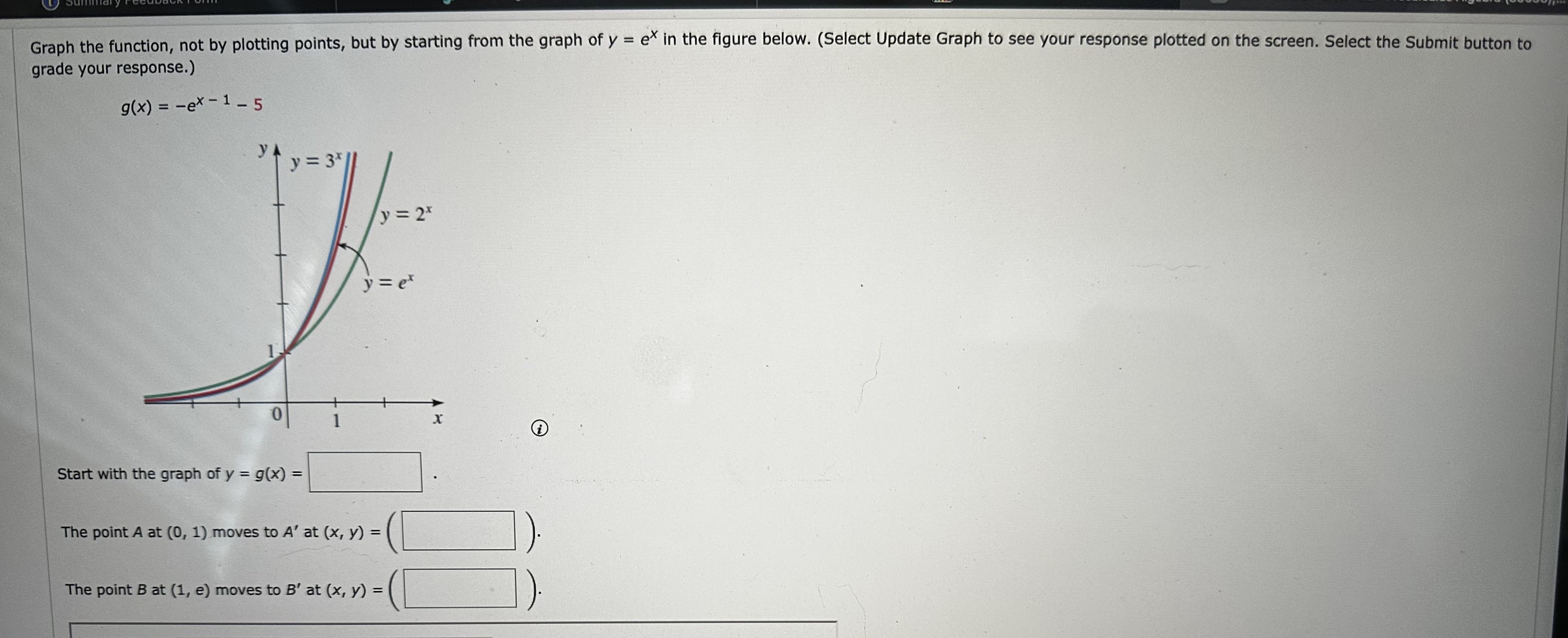 -ex- 1 - 5 YA y = 3x y = 2* y