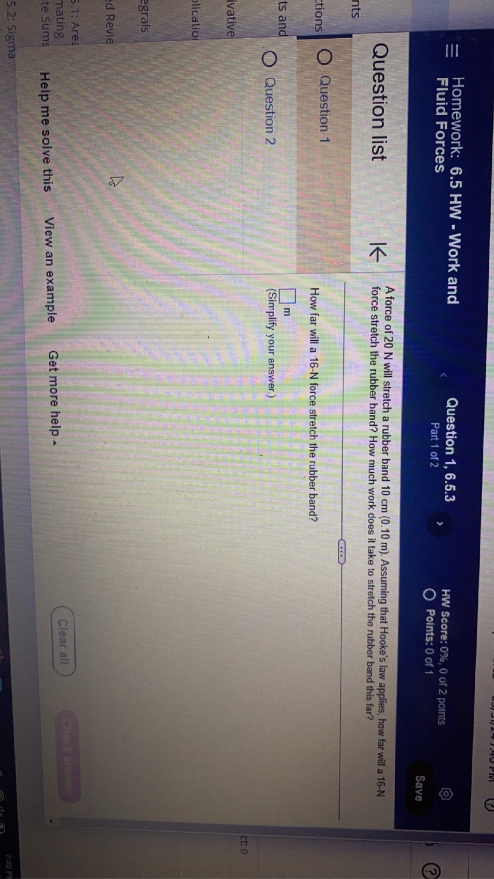 HW Score: 77.78%, 4.67 of 6 Part 6 of 6 points Points: