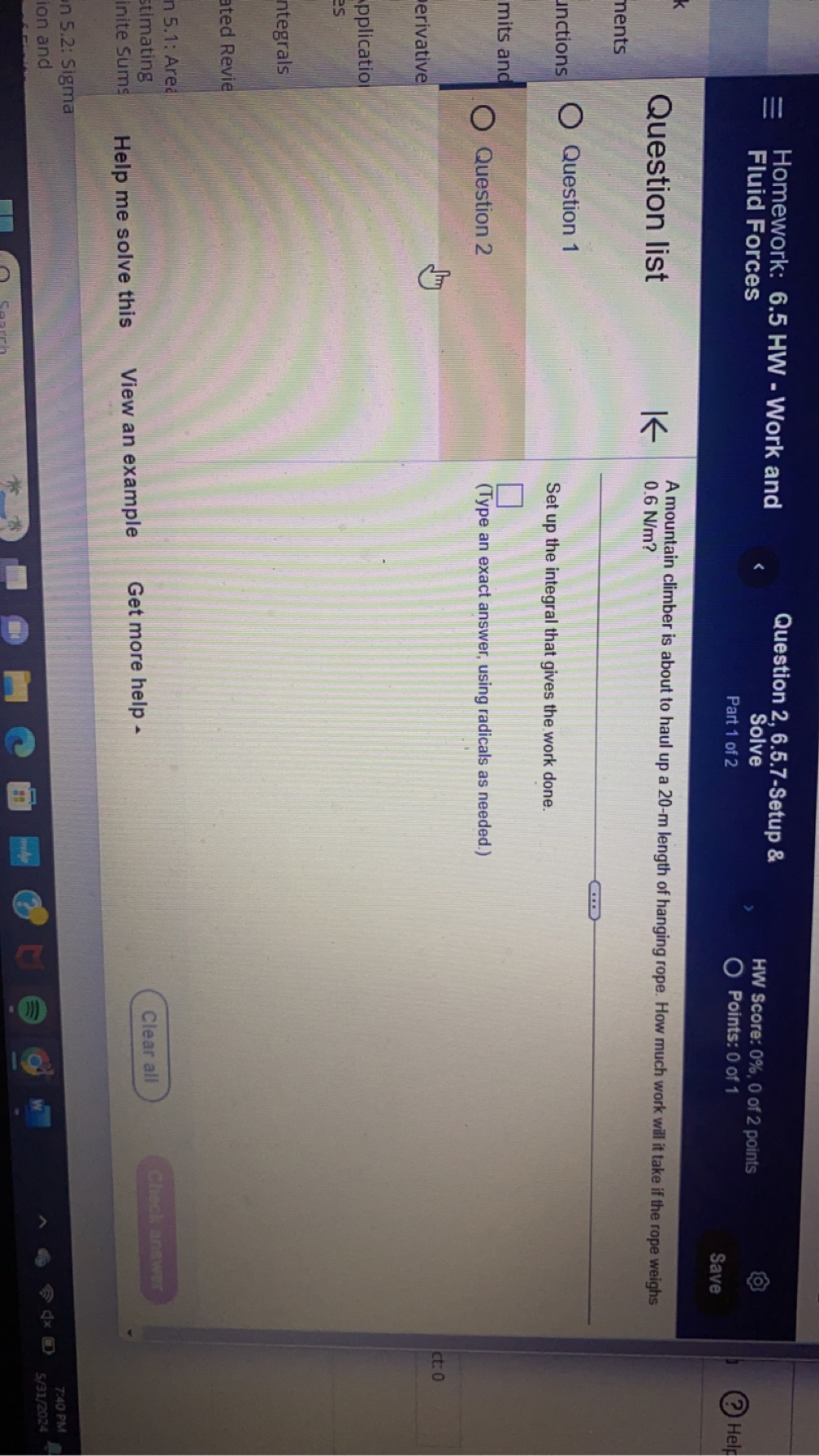 0.67 of 1 Save tion list K The functions f and g