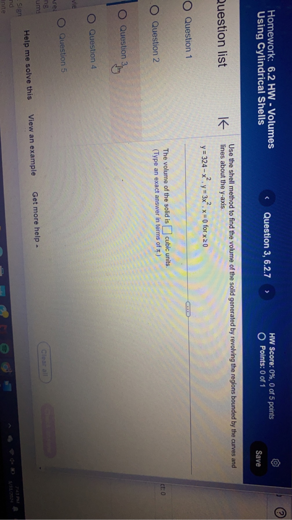 answer.) Clear all Check answer me solve this View an example Get