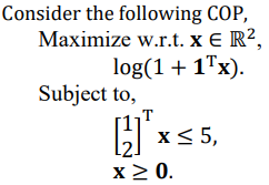  \fThe function log( ) is the natural logarithm. List the first