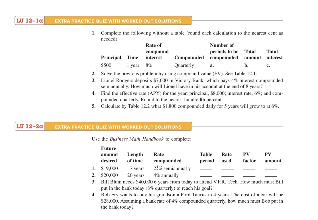  m EXTRA PRACTICE ounz WITH WORKED-OUT SOLUTIONS 1. m EXTRA PRACTICE