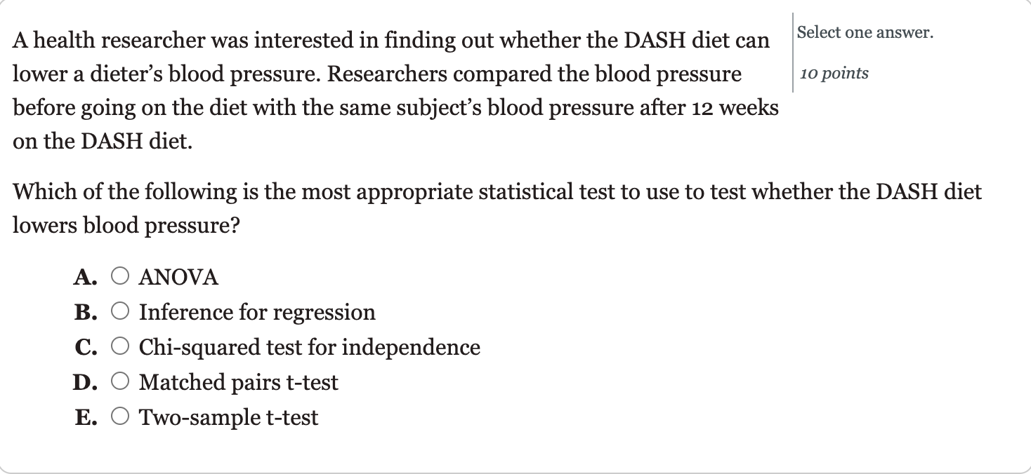 Stat multiple choice question need help. Hope can get the right answer.