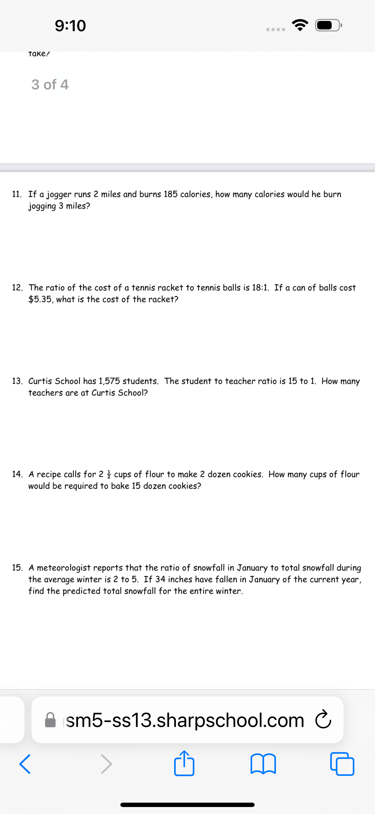 1. The ratio of boys to girls is 3 to 2. If