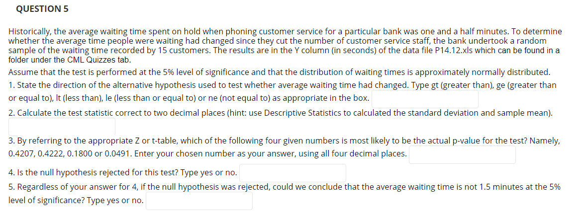 Historically, the average waiting time spent on hold when phoning customer service