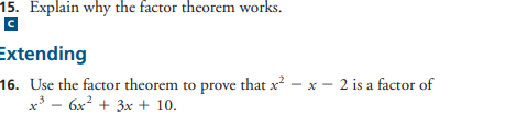 24 has three factors. Two of these factors are x - 2