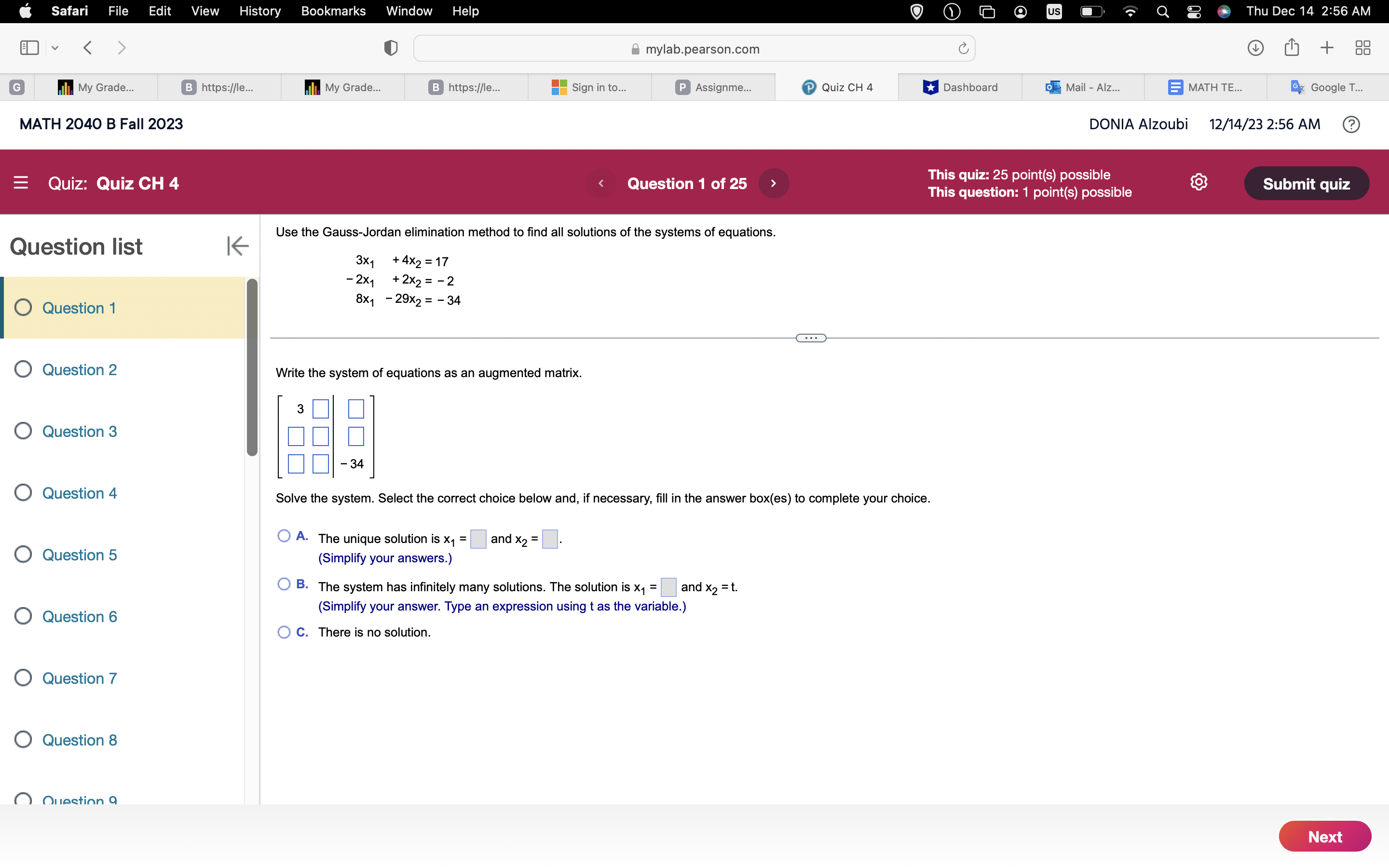 profit function if cost and revenue are given by C(x) = 171