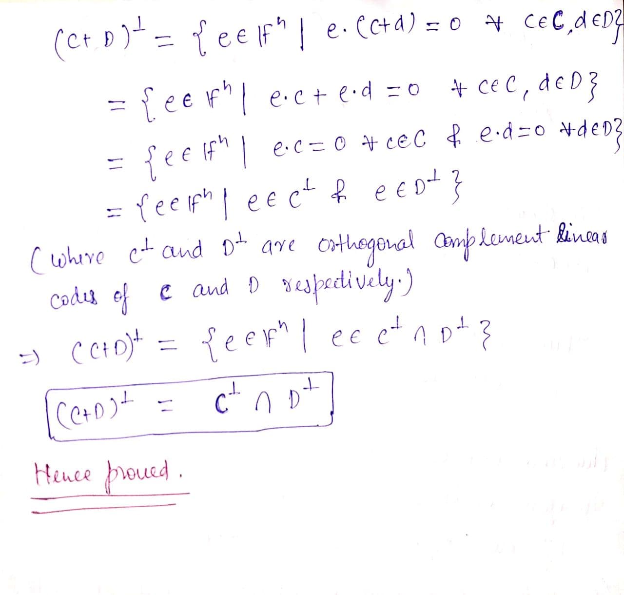is defined as , C+D = $ atd cec , de D