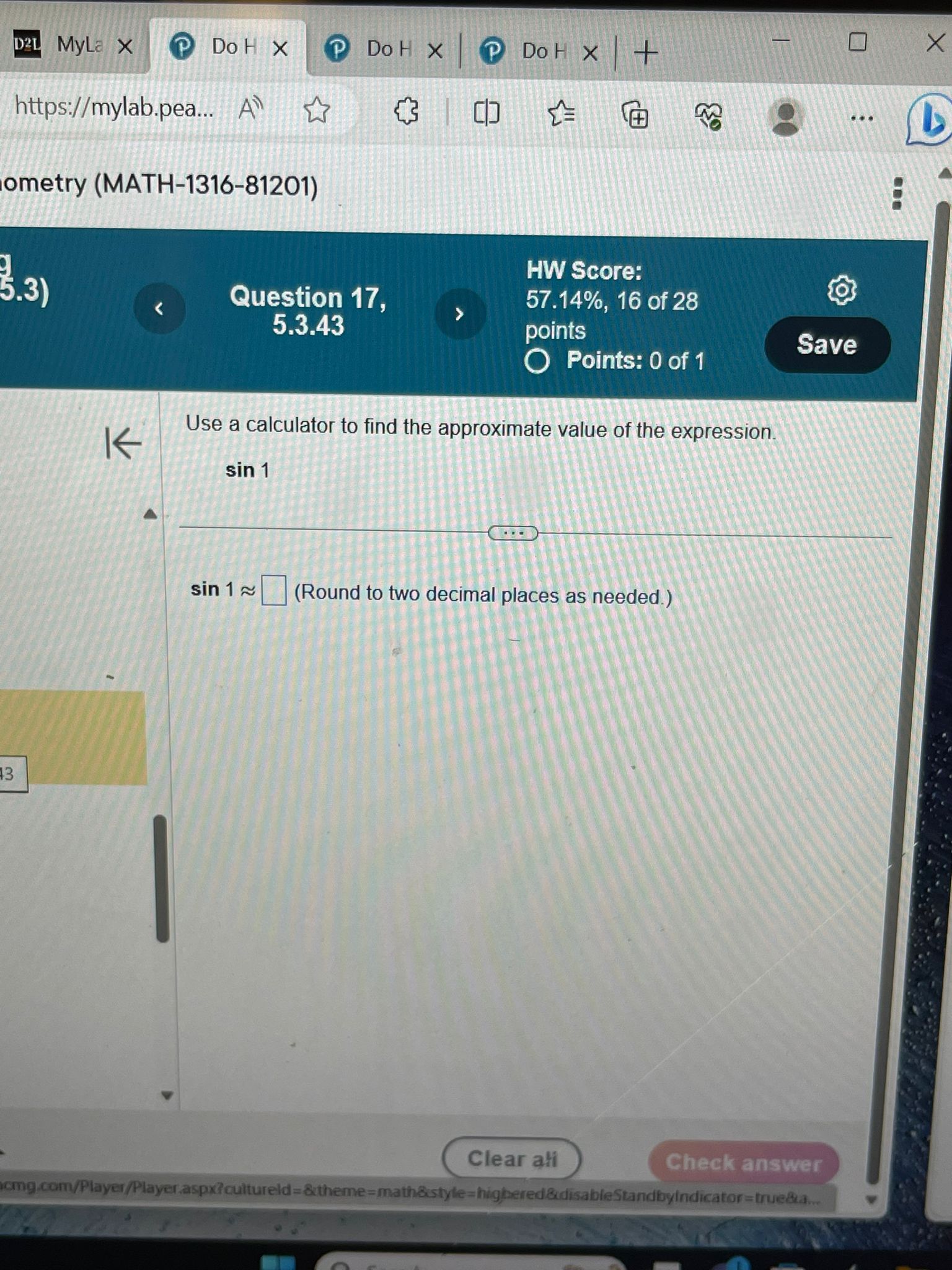 53.57%, 15 of 28 5.3.37 points Save x Points: 0 of 1