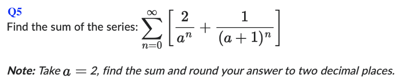 = 7 and round your answer to two decimal places. If your