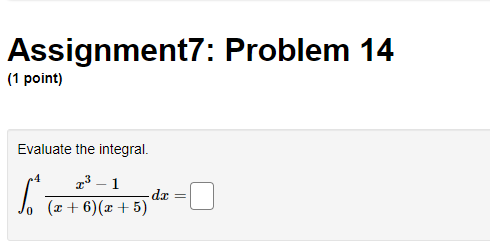 1 de = x2 - 1\f\fAssignment7: Problem 13 (1 point) The form