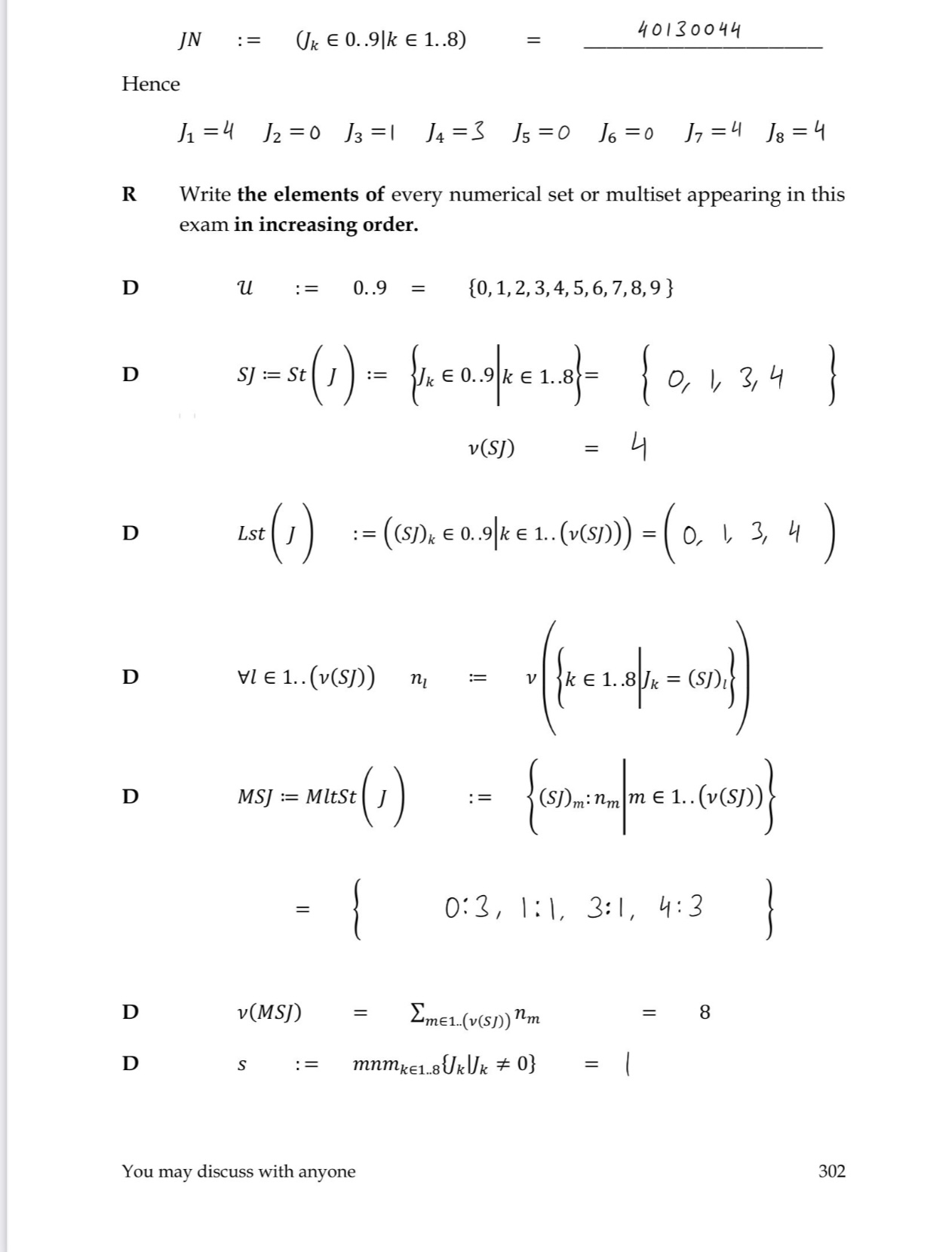 D List ( 1 := ( (SD) * EO.9 / KE 1