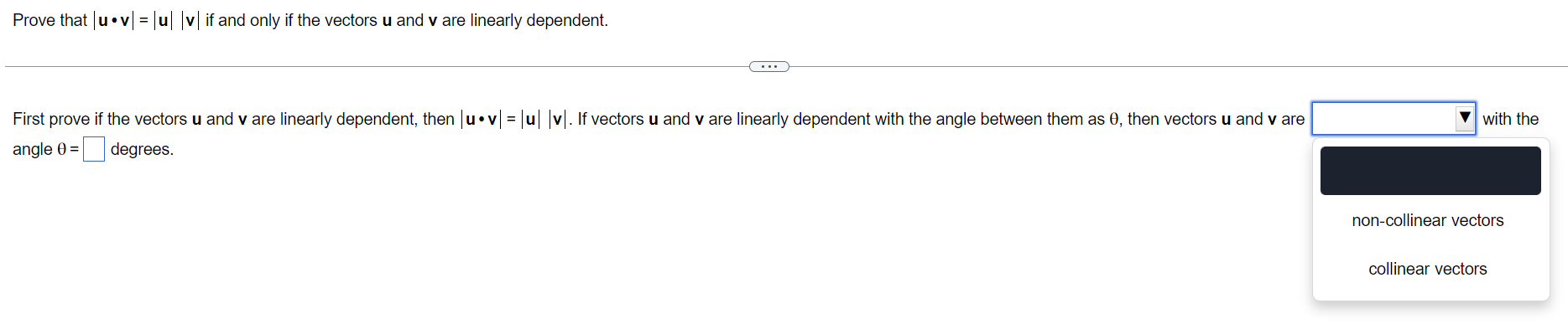  Prove that | u . v| = |u| |v| if and