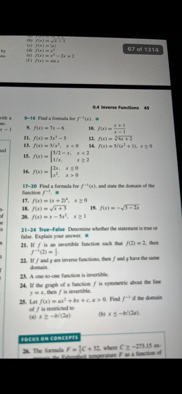  (b) f ( x ) = x-1 (c) f(x) = 1x1