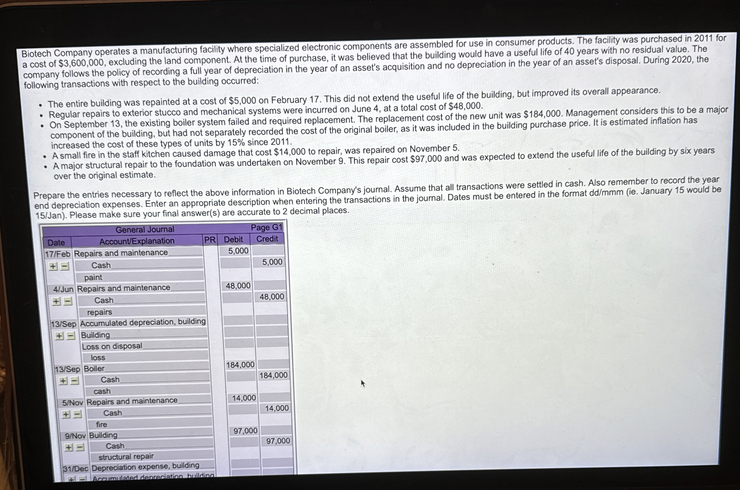  Biotech Company operates a manufacturing facility where specialized electronic components are