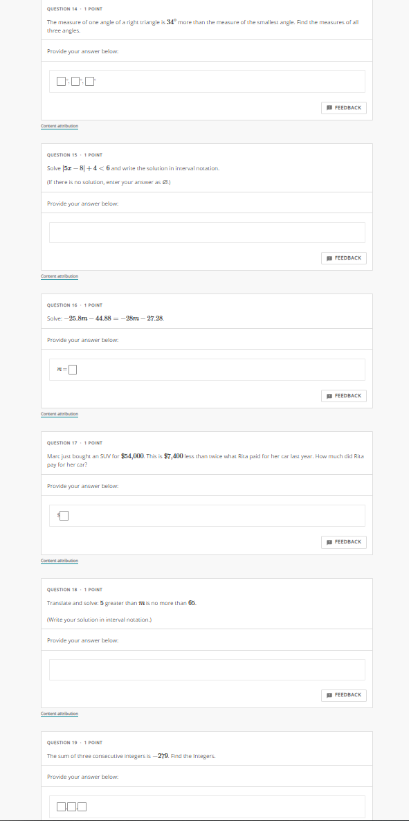 no solution, enter @) as your answer. ] Provide your answer below: