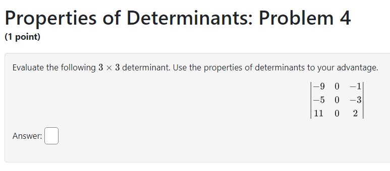 8, then det ( AB) = det(2A) = det (AT) = det