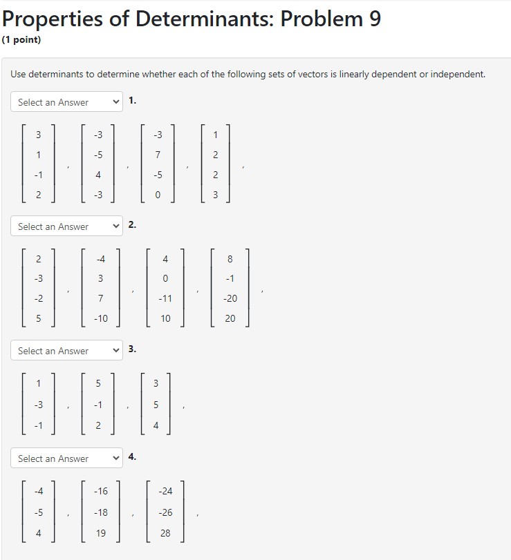 is zera, () B. If two row interchanges are made in succession,