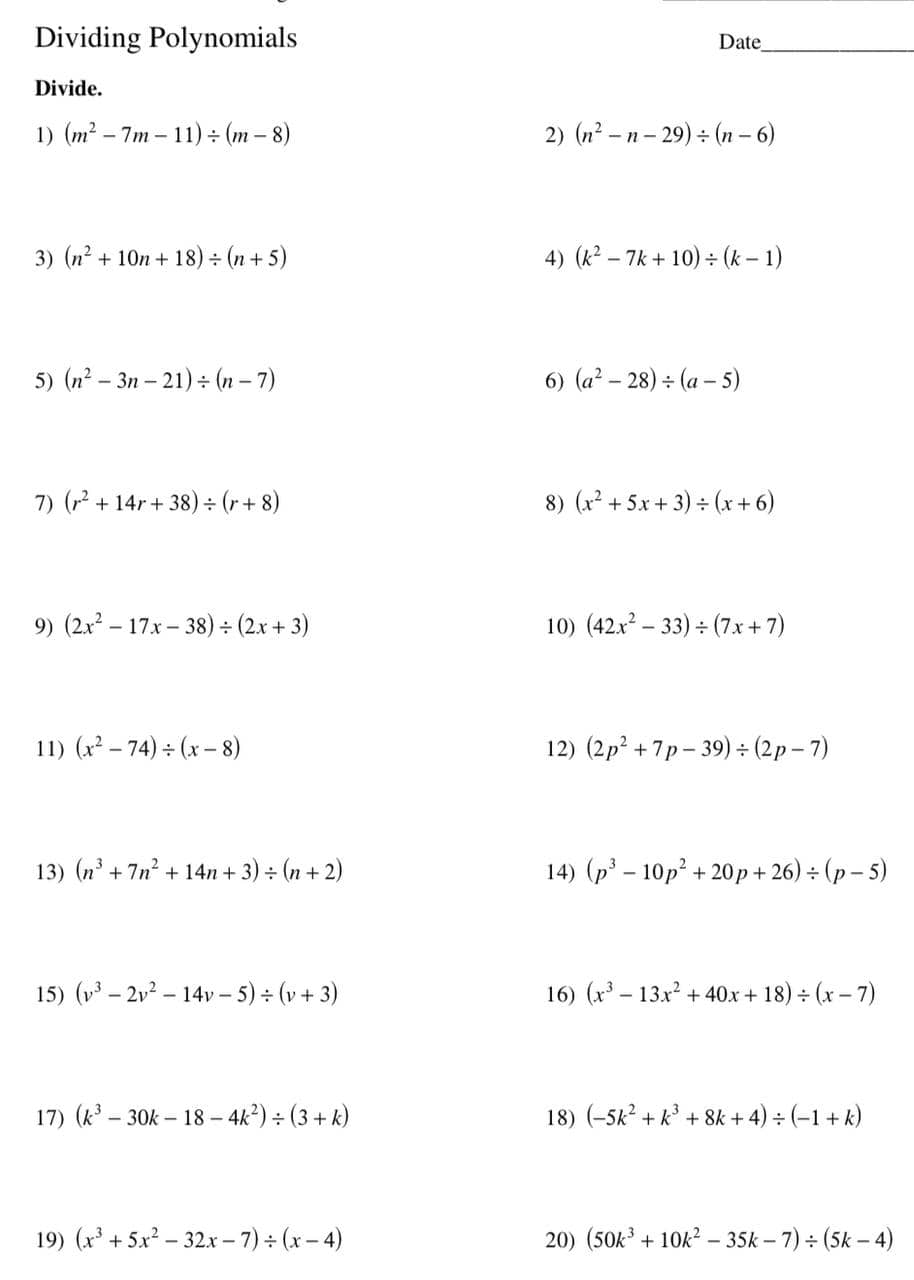 13) -=6 14) -5+= = 0 2\f\fMultiplying Polynomials Da Find each product.