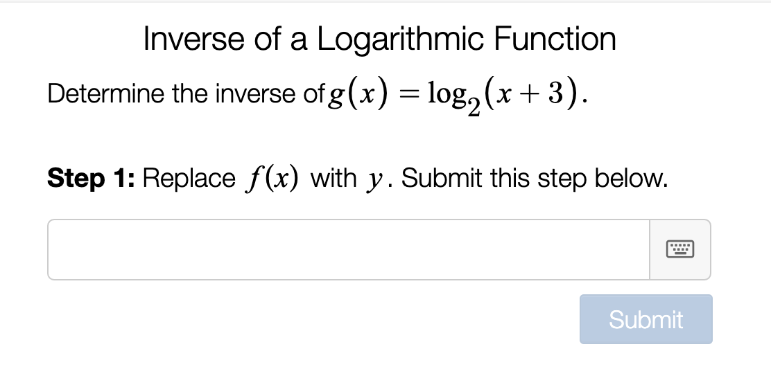 exponent. Logarithmic Form Exponential Form 10g2 (x) = 21 x _ 221