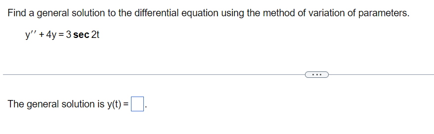 Find a general solution to the differential equation. y"(0) + 25y(0) =