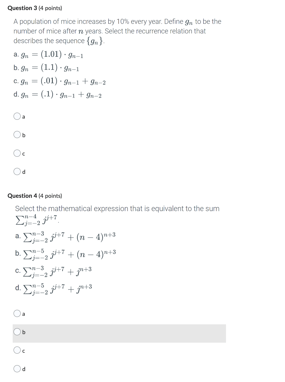 the sequence below: 8, 5, 2, 2, 'I, 1 a. Nondecreasing but