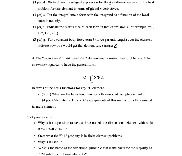  (3 pts) d. Write down the integral expression for the A