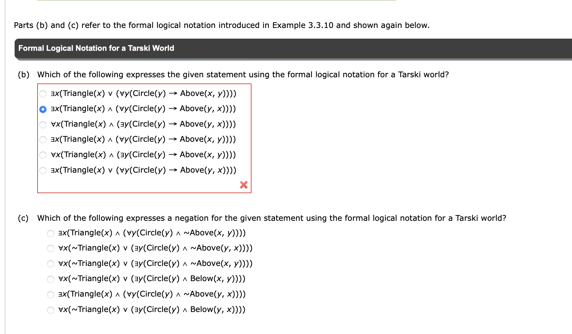shown again below. Parts (b) and (c) refer to the formal logical