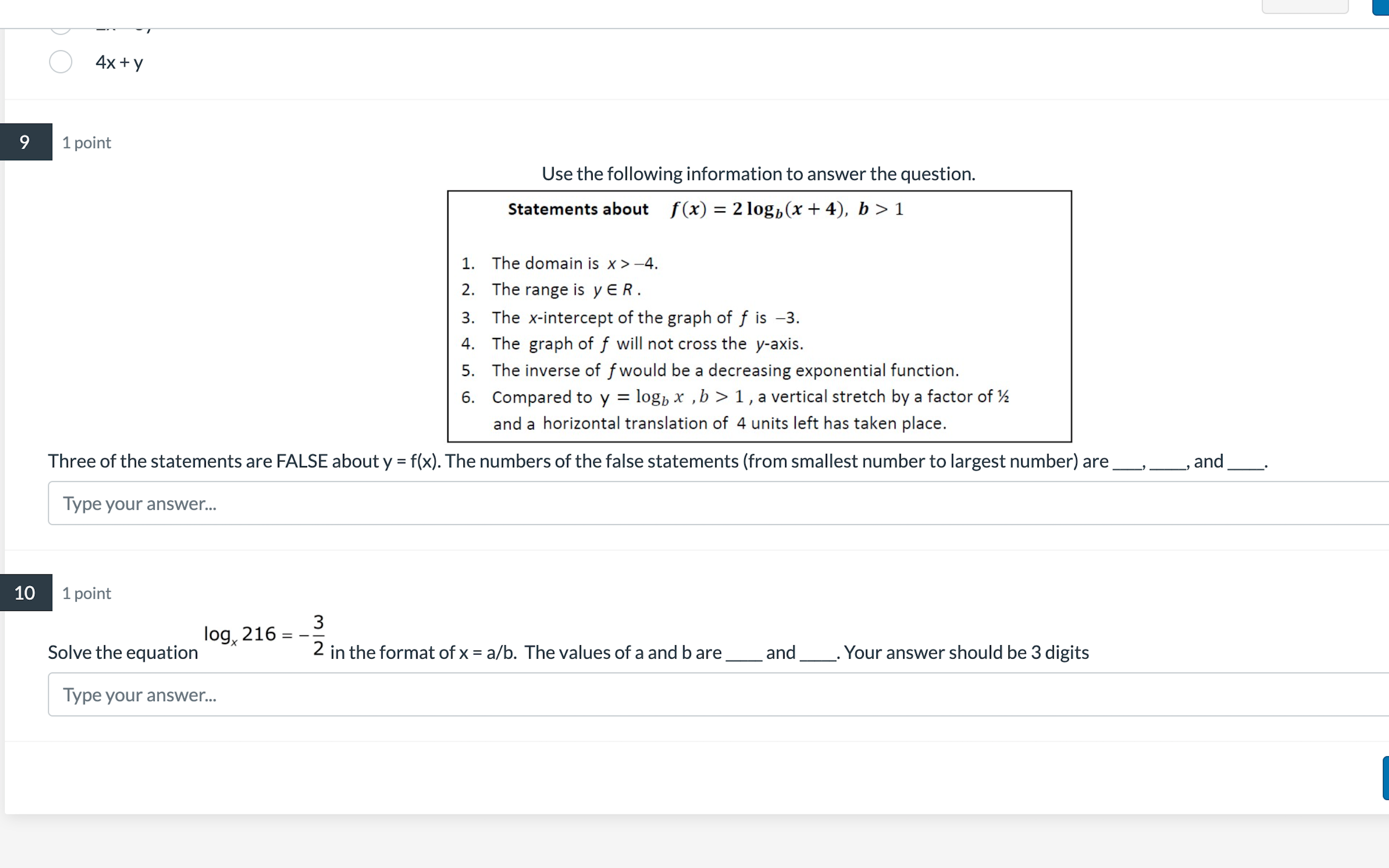 alogx+ blogx =clogy Student 2 changes it to ablogx = clog y