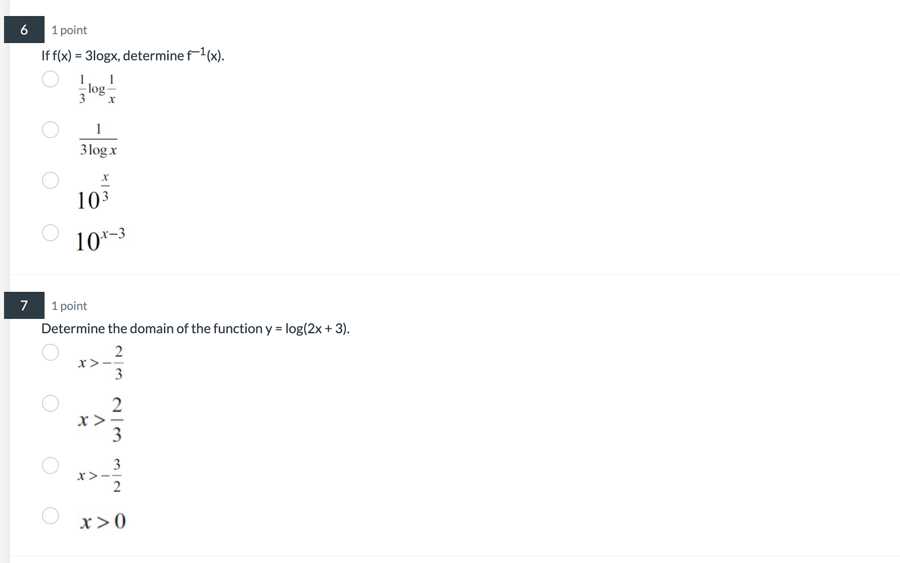 4 changes it to log y = C Student 5 changes it