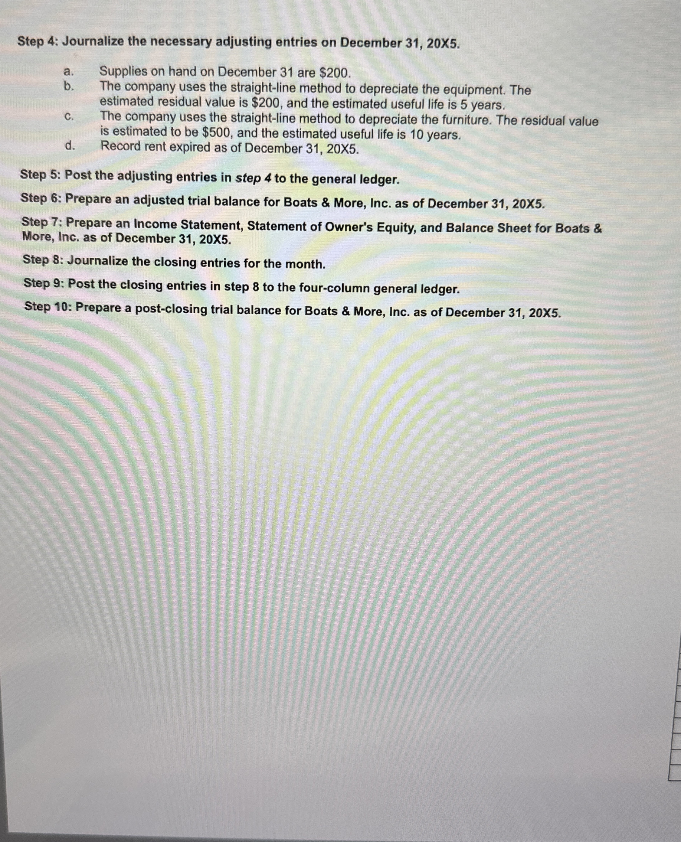  ACG2011 Milestone Assignment #1 Instructions Version 23.A Chart of Accounts Step