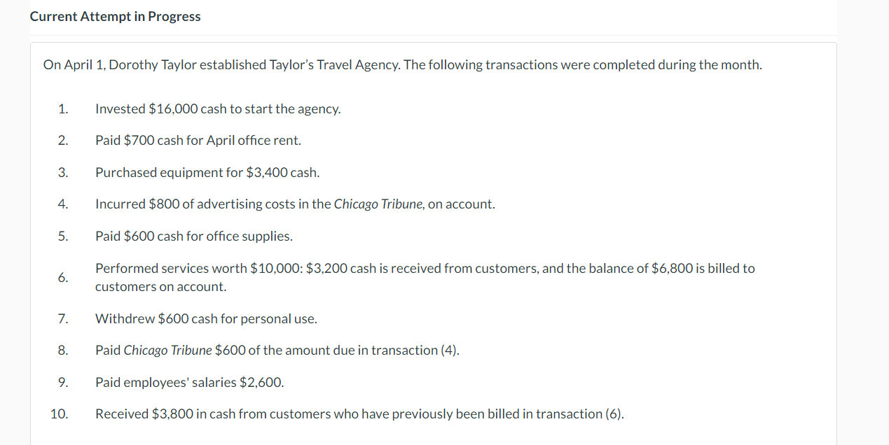  Current Attempt in Progress On April 1, Dorothy Taylor established Taylor's