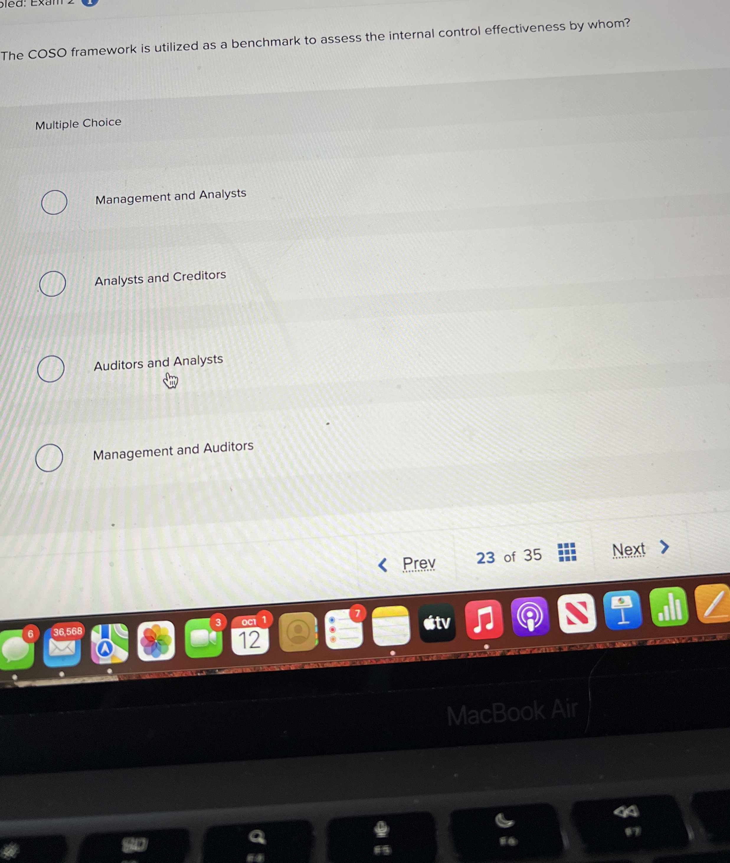  The COSO framework is utilized as a benchmark to assess the