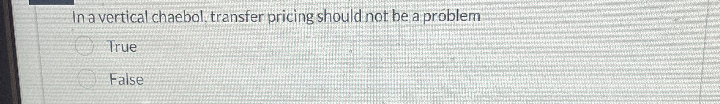  In a vertical chaebol, transfer pricing should not be a prblem