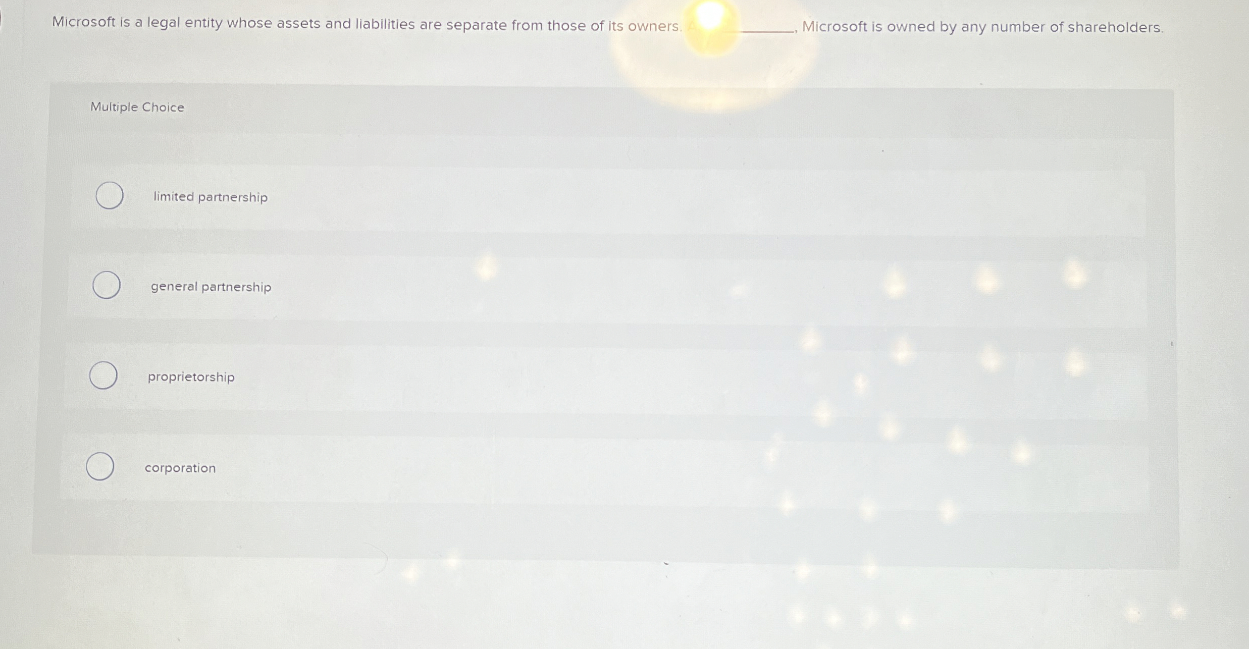  Microsoft is a legal entity whose assets and liabilities are separate