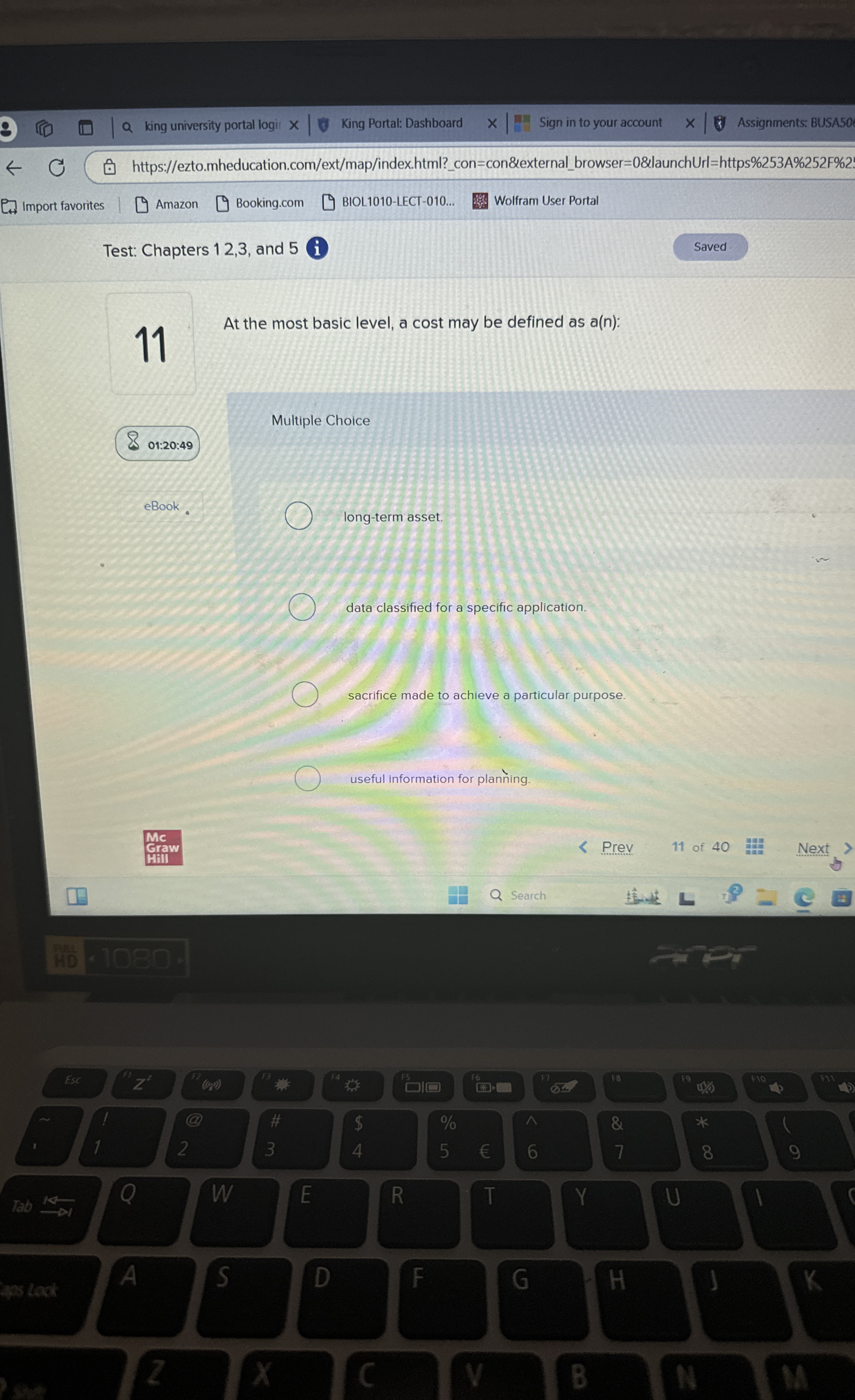  At the most basic level, a cost may be defined as