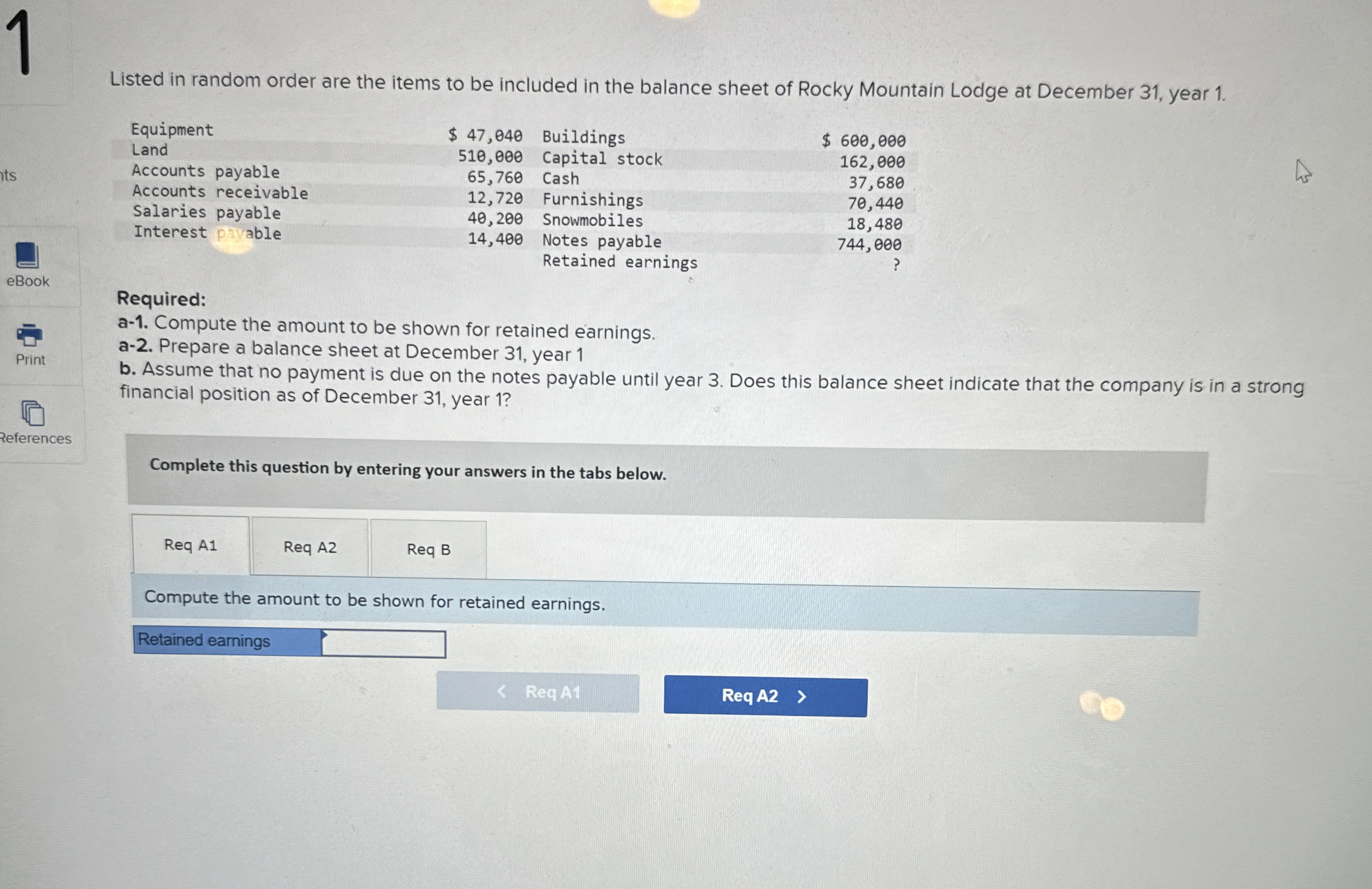  1 Listed in random order are the items to be included