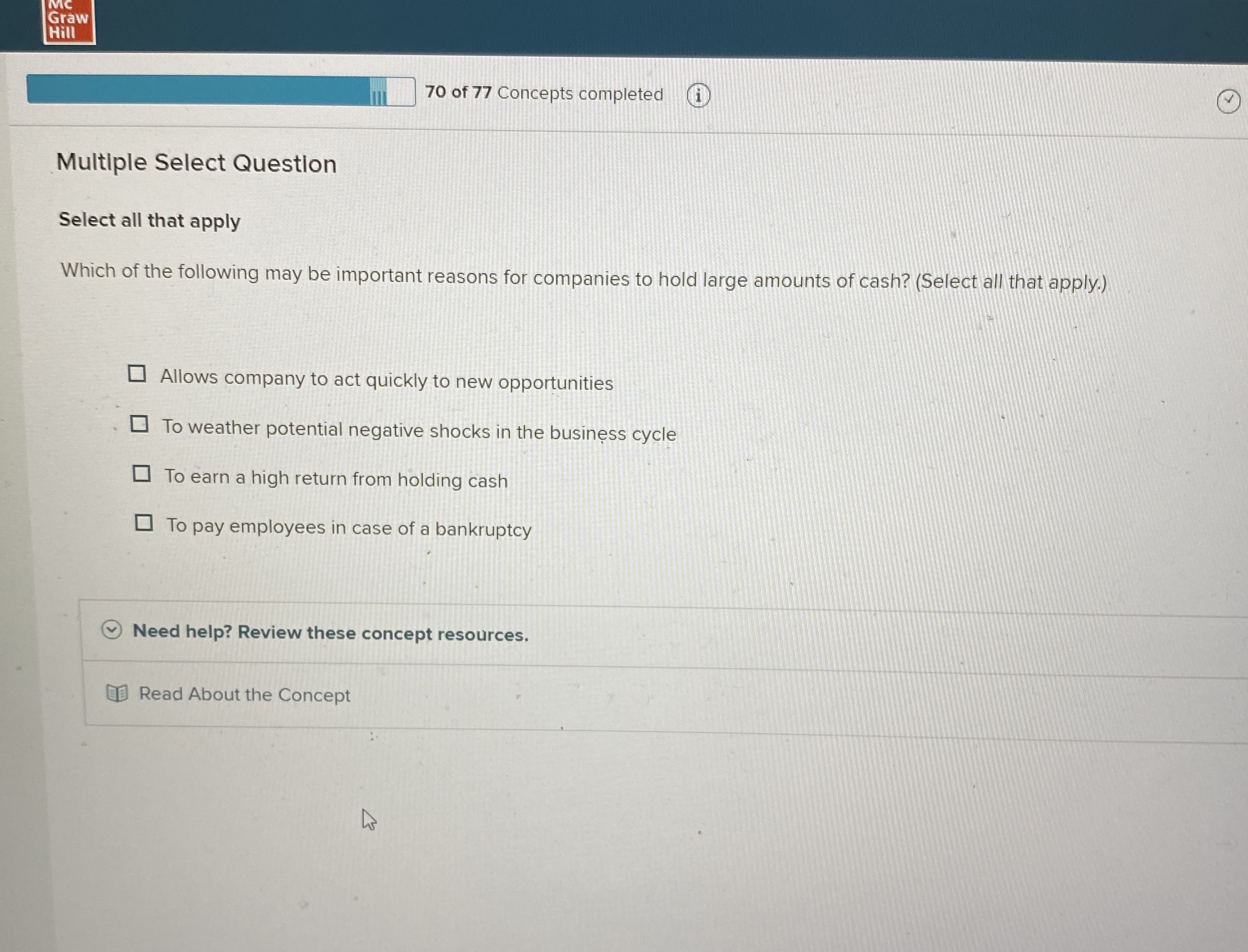  Multiple Select Question Select all that apply Which of the following